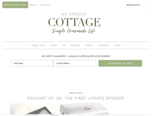 Tablet Screenshot of anoregoncottage.com